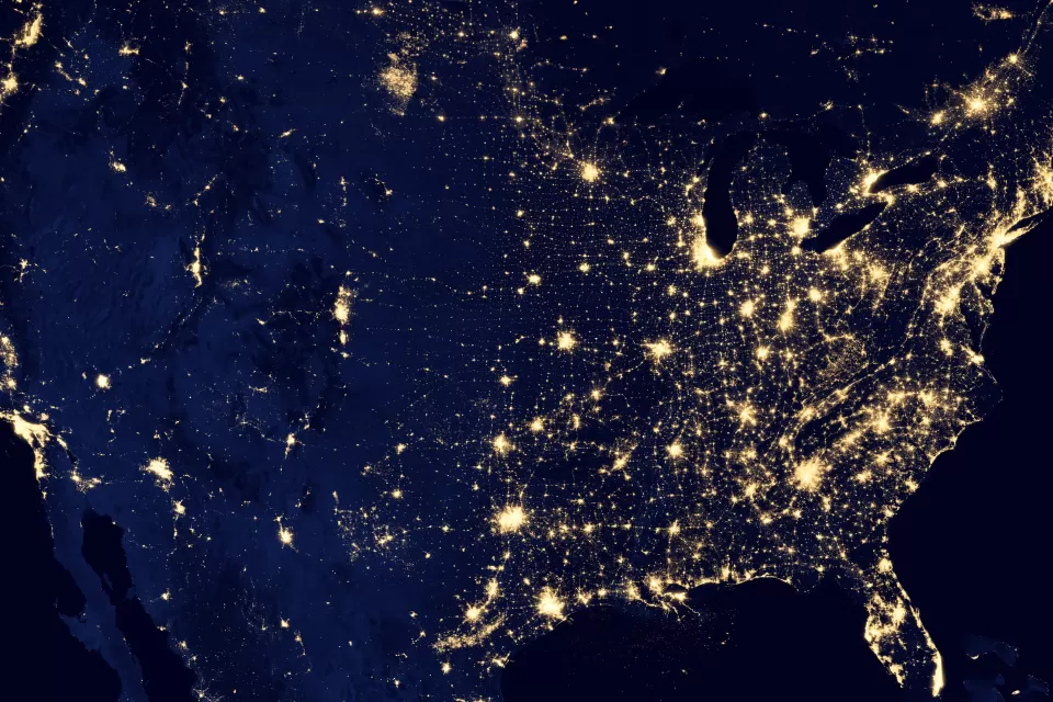 Earth at night